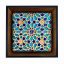 تابلو کاشی مشکی طلایی هنری طرح  سنتی کد h1397  اندازه 27*27