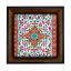 تابلو کاشی مشکی طلایی هنری طرح  سنتی کد h406  اندازه 27*27