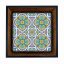 تابلو کاشی مشکی طلایی هنری طرح  سنتی کد h408  اندازه 27*27