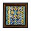 تابلو کاشی مشکی طلایی هنری طرح  سنتی کد h45  اندازه 27*27