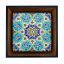 تابلو کاشی مشکی طلایی هنری طرح  سنتی کد h546  اندازه 27*27