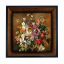 تابلو کاشی مشکی طلایی هنری طرح  گل کد h566  اندازه 27*27