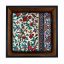 تابلو کاشی مشکی طلایی هنری طرح  سنتی کد h652  اندازه 27*27