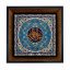 تابلو کاشی مشکی طلایی مذهبی طرح  الله  کد m832   اندازه 27*27