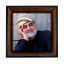 تابلو کاشی مشکی طلایی مذهبی طرح  شهید  کد m851   اندازه 27*27
