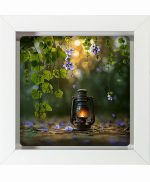 تابلو کاشی سفیدهنری مدل  فانتزی  کد h102 اندازه 30 در 30