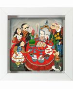 تابلو کاشی سفیدهنری مدل  هفت سین کد h1254 اندازه 30 در 30
