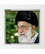 تابلو کاشی سفید مذهبی مدل  آقا  کد m348  اندازه 27 در 27