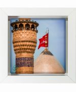 تابلو کاشی سفید مذهبی مدل  حسین  کد m523  اندازه 27 در 27