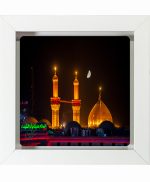 تابلو کاشی سفید مذهبی مدل  حسین  کد m785  اندازه 27 در 27