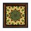 تابلو کاشی مشکی طلایی هنری طرح  سنتی کد h1096  اندازه 27*27