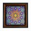 تابلو کاشی مشکی طلایی هنری طرح  سنتی کد h1109  اندازه 27*27