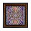 تابلو کاشی مشکی طلایی هنری طرح  سنتی کد h1197  اندازه 17*17