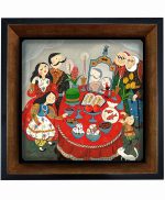 تابلو کاشی مشکی طلایی هنری طرح  هفت سین کد h1254 اندازه 27*27