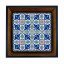 تابلو کاشی مشکی طلایی هنری طرح  سنتی کد h1289  اندازه 27*27