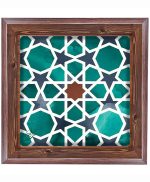 تابلو کاشی طرح چوب هنری طرح  سنتی کد h1388  اندازه 27*27