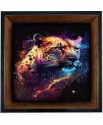 تابلو کاشی مشکی طلایی هنری طرح  فانتزی کد h1456  اندازه 27*27