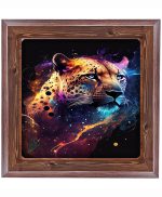 تابلو کاشی طرح چوب هنری طرح  فانتزی کد h1456  اندازه 17*17