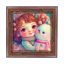 تابلو کاشی طرح چوب هنری طرح  دخترانه کد h1659  اندازه 27*27
