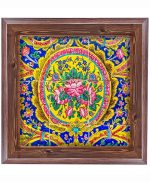 تابلو کاشی طرح چوب هنری طرح  سنتی کد h183  اندازه 27*27