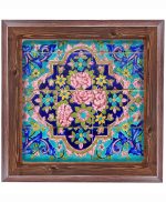 تابلو کاشی طرح چوب هنری طرح  سنتی کد h190  اندازه 27*27