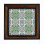 تابلو کاشی مشکی طلایی هنری طرح  سنتی کد h361  اندازه 27*27