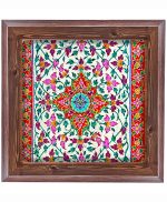 تابلو کاشی طرح چوب هنری طرح  سنتی کد h406  اندازه 27*27