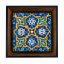 تابلو کاشی مشکی طلایی هنری طرح  سنتی کد h440  اندازه 27*27