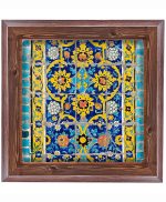 تابلو کاشی طرح چوب هنری طرح  سنتی کد h45  اندازه 27*27
