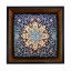 تابلو کاشی مشکی طلایی هنری طرح  سنتی کد h458  اندازه 27*27
