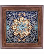 تابلو کاشی طرح چوب هنری طرح  سنتی کد h458  اندازه 17*17