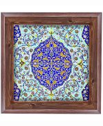 تابلو کاشی طرح چوب هنری طرح  سنتی کد h467  اندازه 17*17