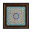 تابلو کاشی مشکی طلایی هنری طرح  سنتی کد h514  اندازه 27*27