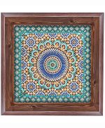 تابلو کاشی طرح چوب هنری طرح  سنتی کد h514  اندازه 27*27