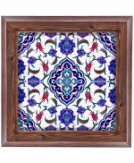 تابلو کاشی طرح چوب هنری طرح  سنتی کد h550  اندازه 17*17
