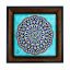 تابلو کاشی مشکی طلایی هنری طرح  سنتی کد h756  اندازه 17*17