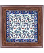 تابلو کاشی طرح چوب هنری طرح  سنتی  کد h8   اندازه 27*27