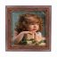 تابلو کاشی طرح چوب هنری طرح  دخترانه کد h840  اندازه 27*27