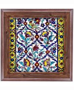 تابلو کاشی طرح چوب هنری طرح  سنتی کد h871  اندازه 17*17