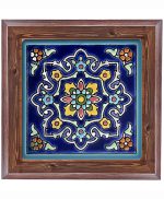 تابلو کاشی طرح چوب هنری طرح  سنتی کد h882  اندازه 17*17