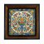 تابلو کاشی مشکی طلایی هنری طرح  سنتی کد h894  اندازه 27*27
