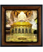تابلو کاشی مشکی طلایی مذهبی طرح  حسین کد m297  اندازه 27*27