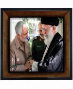 تابلو کاشی مشکی طلایی مذهبی طرح  آقا شهید کد m480   اندازه 17*17