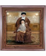 تابلو کاشی طرح چوب مذهبی طرح  آقا امام کد m483   اندازه 17*17