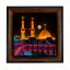 تابلو کاشی مشکی طلایی مذهبی طرح  حسین کد m486  اندازه 17*17