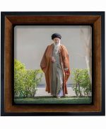 تابلو کاشی مشکی طلایی مذهبی طرح  آقا کد m580  اندازه 27*27