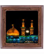 تابلو کاشی طرح چوب مذهبی طرح  عباس کد m698  اندازه 17*17