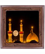 تابلو کاشی طرح چوب مذهبی طرح  حسین کد m775  اندازه 27*27