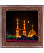 تابلو کاشی طرح چوب مذهبی طرح  حسین کد m785  اندازه 27*27